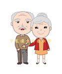 卡通爷爷奶奶老年人高清插图