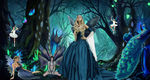 森林蓝色精灵美女写真模板