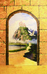 3D玄关背景墙 山中城堡