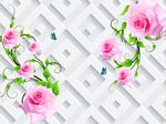 3D玫瑰花