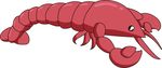 手绘龙虾矢量图