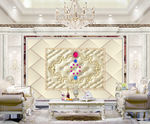 3D软包欧式电视背景墙