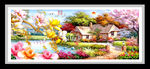 油画风景玉兰花 装饰画
