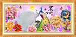 家和 孔雀 牡丹