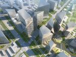 黄金墙面鸟瞰建筑效果图