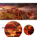 古代战争手绘场景图片设计