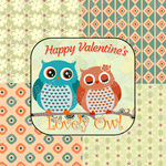 卡通猫头鹰装饰画