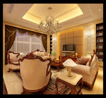 欧式客厅设计效果图