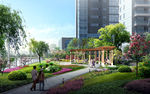住宅小区后院景观效果图