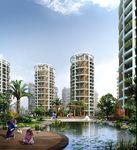住宅区公园木板路建筑效果图