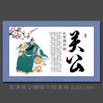 武圣关羽介绍展板