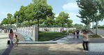 公园壁画景观建筑效果图