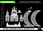 雕刻城堡婚庆背景墙月亮雕刻装饰