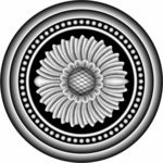 圆形门上花 灰度图  精雕图