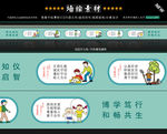 校园文明礼仪文化墙设计