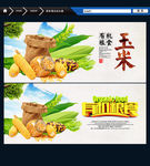 玉米 水墨风格