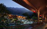 某山中寺院重建夜景建筑效果图