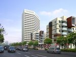 住宅小区白天建筑效果图