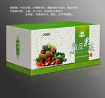 精品水果蔬菜礼盒平面图效果图