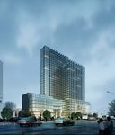 购物办公阴天建筑效果图