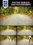 女孩公园晨跑