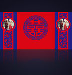 大红宝蓝中式青花瓷婚礼