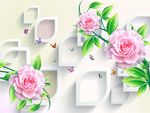 3D玫瑰花