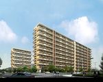 宿舍楼白天建筑效果图