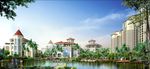 别墅住宅白天建筑效果图