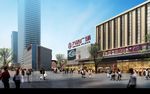 购物百货广场建筑效果图