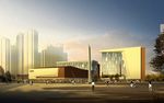 黄昏建筑效果图