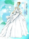 婚纱新娘插画分层