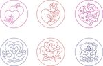 文具印章情人节爱心图案