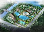 水疗公园鸟瞰建筑效果图