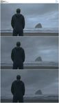独自面对阴云大海