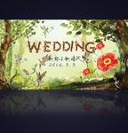 森系婚礼迎宾背景
