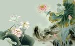 荷花背景墙