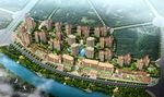 住宅区鸟瞰建筑效果图