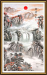 竖版山水画