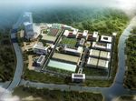工厂鸟瞰建筑效果图