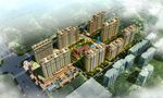 住宅小区鸟瞰建筑效果图