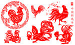 鸡  剪纸