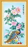 孔雀牡丹图