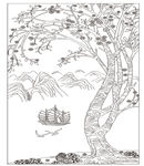 铜钱树山水图