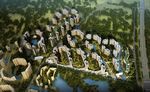 别墅高层住宅区鸟瞰建筑效果图