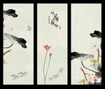 水墨画 荷花