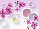 3D紫色梦幻花