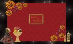 可出图红金婚礼迎宾区