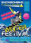 冬季滑雪场广告宣传海报设计模板