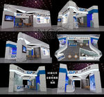 蓝白 科技 展台 展览